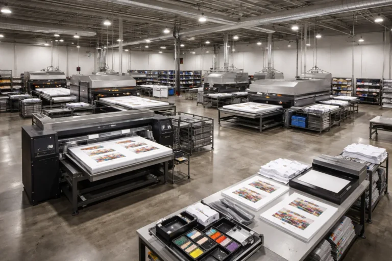 Automated apparel printing workflow in a modern print shop