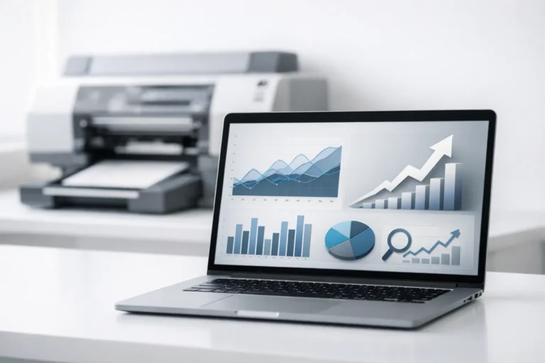 DTF printing brand using SEO and digital marketing analytics in 2026