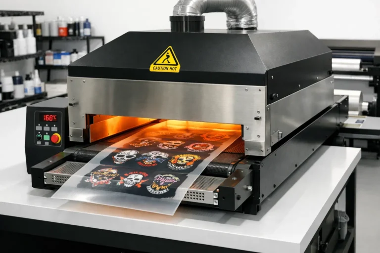 DTF curing machine with conveyor belt curing DTF transfer film