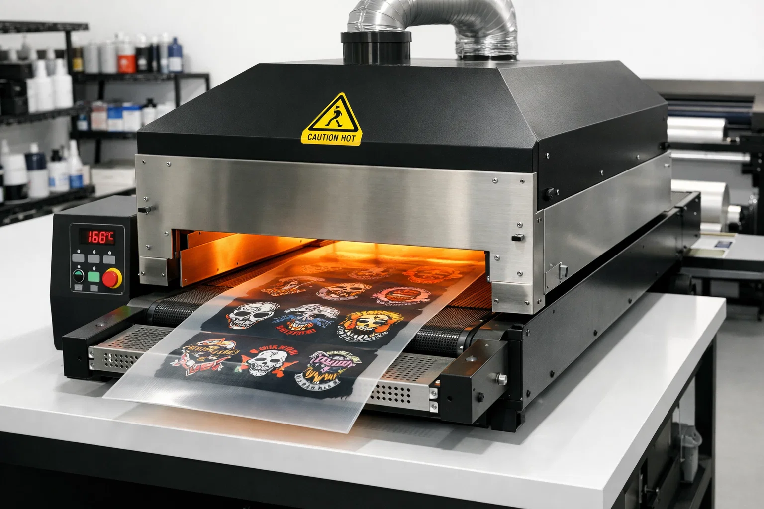 DTF curing machine with conveyor belt curing DTF transfer film