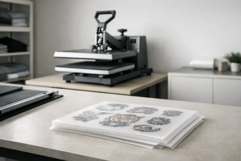Minimalist on-demand apparel print shop using DTF printing