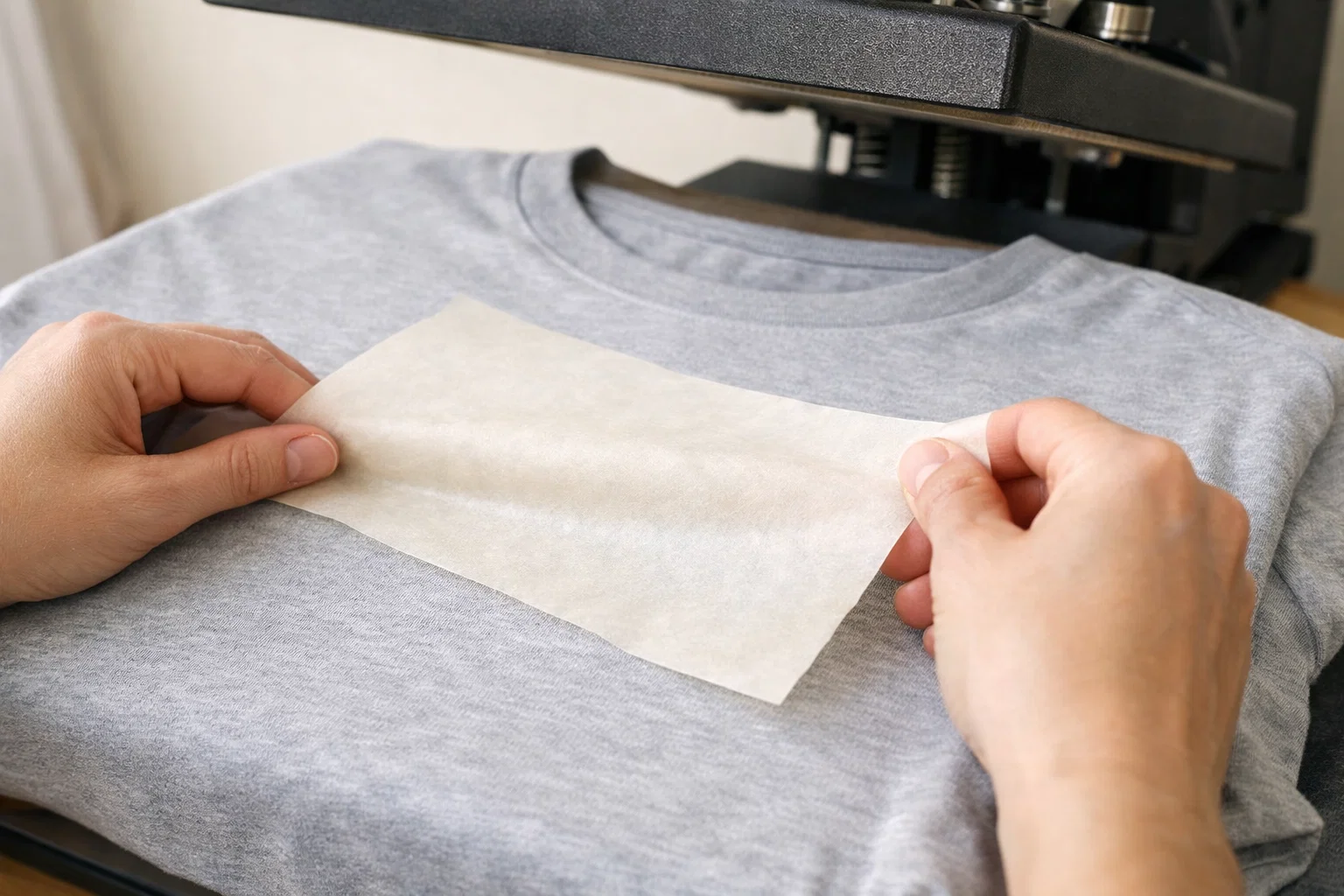 Successful DTF removal from a shirt using controlled heat without fabric damage