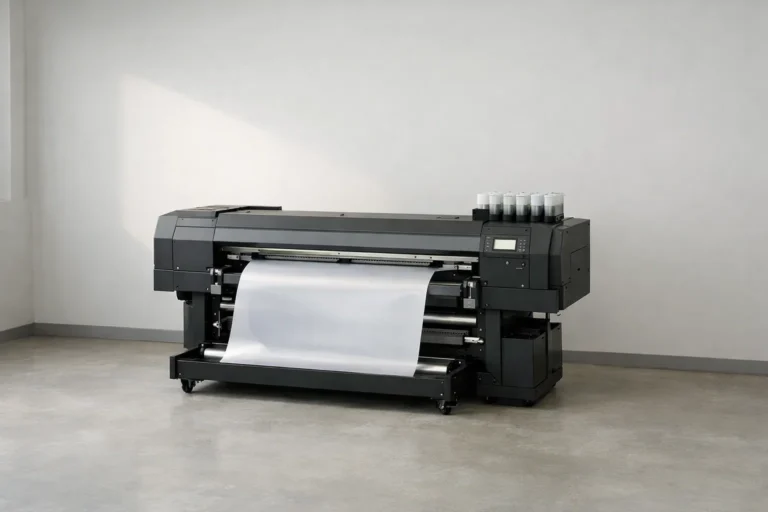 Idle DTF printer showing equipment downtime in a high-volume print shop