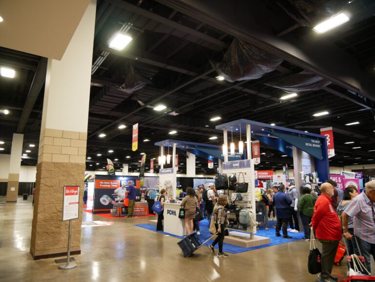 ASI Fort Worth Show exhibition floor with apparel printing booths