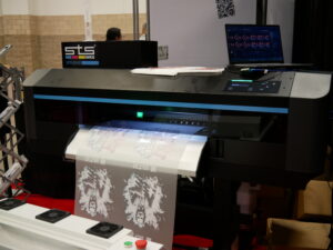 STS Inks DTF printer system showcased at the ASI Fort Worth Show