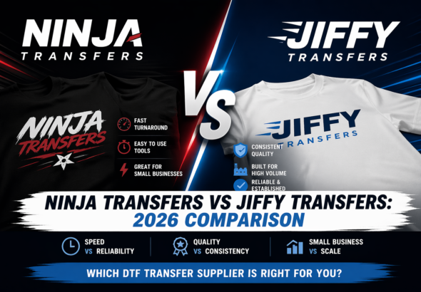 Ninja Transfers vs Jiffy Transfers comparison showing speed vs consistency in DTF transfers