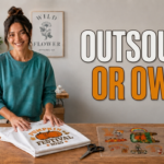 Small apparel business comparing buying custom DTF transfers versus owning a DTF printer for on-demand t-shirt printing.
